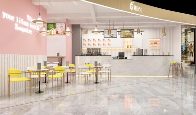 北欧奶茶店3D模型下载
